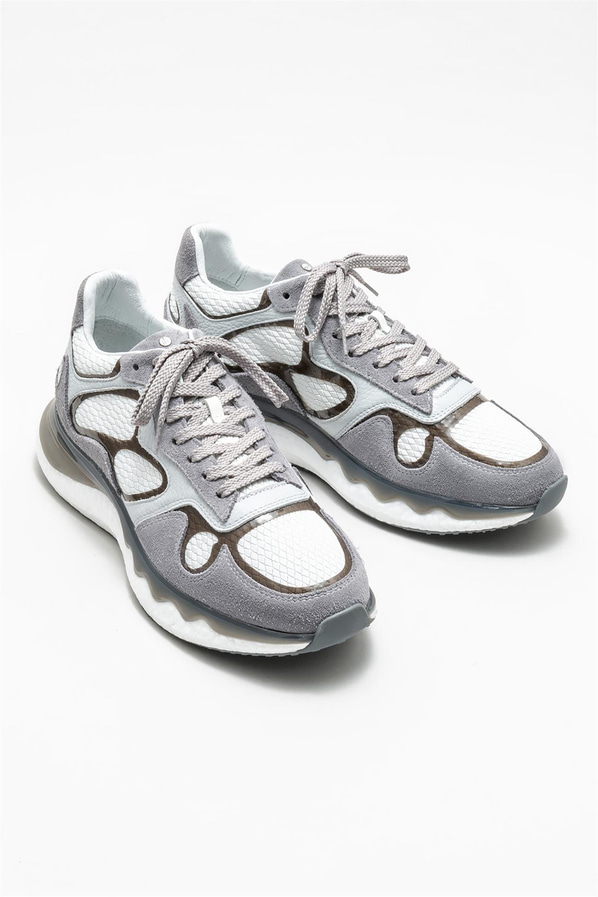 Beyaz deri erkek spor ayakkabı - Elle Shoes