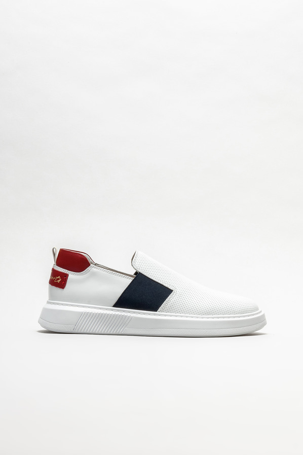 Beyaz deri erkek spor ayakkabı - Elle Shoes