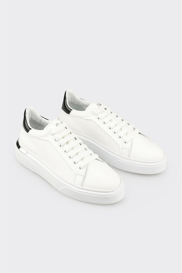 Beyaz Deri Erkek Spor Ayakkabı