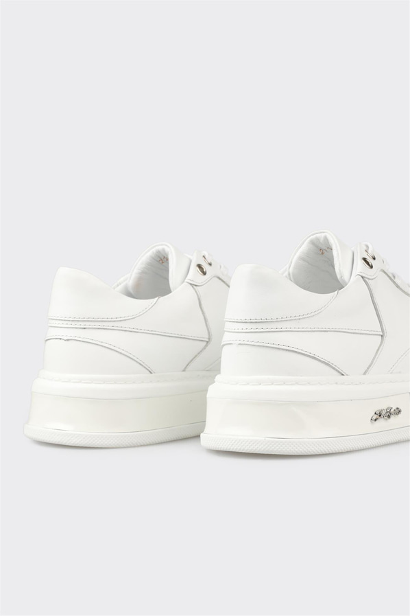 Beyaz Deri Erkek Spor Ayakkabı