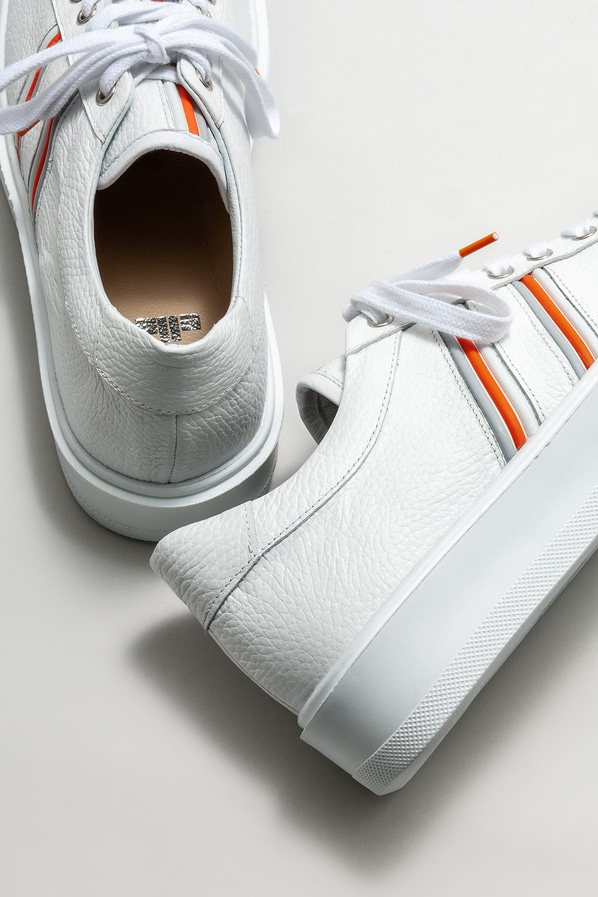 Beyaz deri erkek spor ayakkabı - Elle Shoes