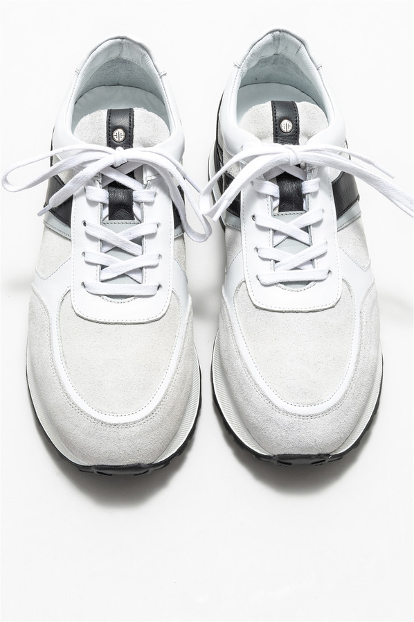 Beyaz deri erkek spor ayakkabı - Elle Shoes