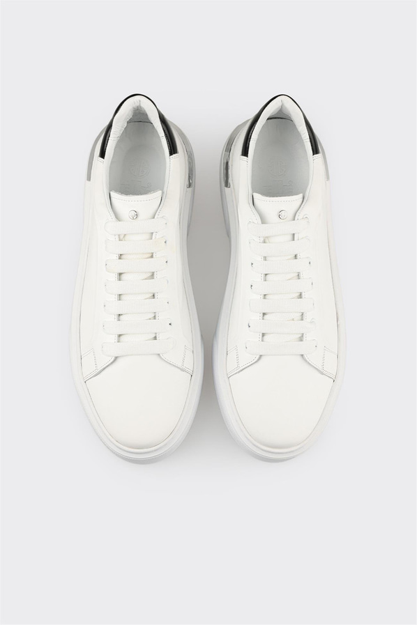 Beyaz Deri Erkek Spor Ayakkabı