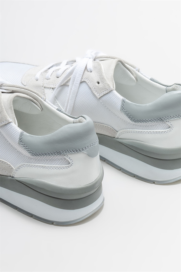 Beyaz deri erkek spor ayakkabı - Elle Shoes