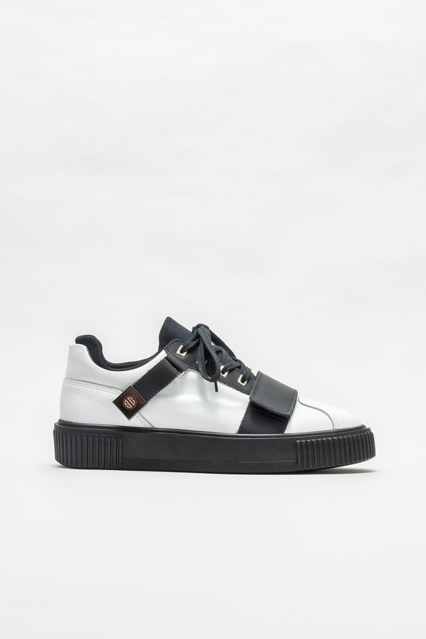 Beyaz deri erkek spor ayakkabı - Elle Shoes