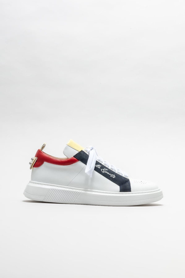 Beyaz deri erkek spor ayakkabı - Elle Shoes