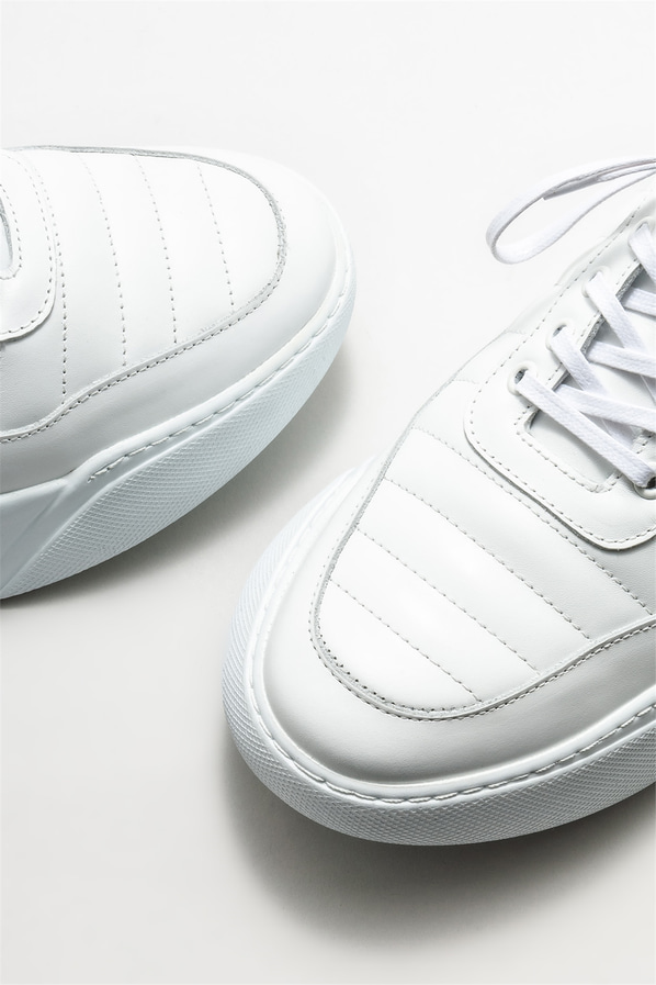Beyaz deri erkek spor ayakkabı - Elle Shoes