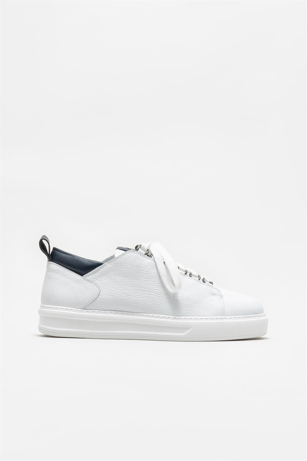 Beyaz deri erkek spor ayakkabı - Elle Shoes