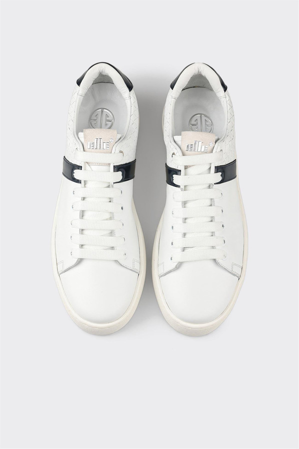 Beyaz Deri Erkek Spor Ayakkabı