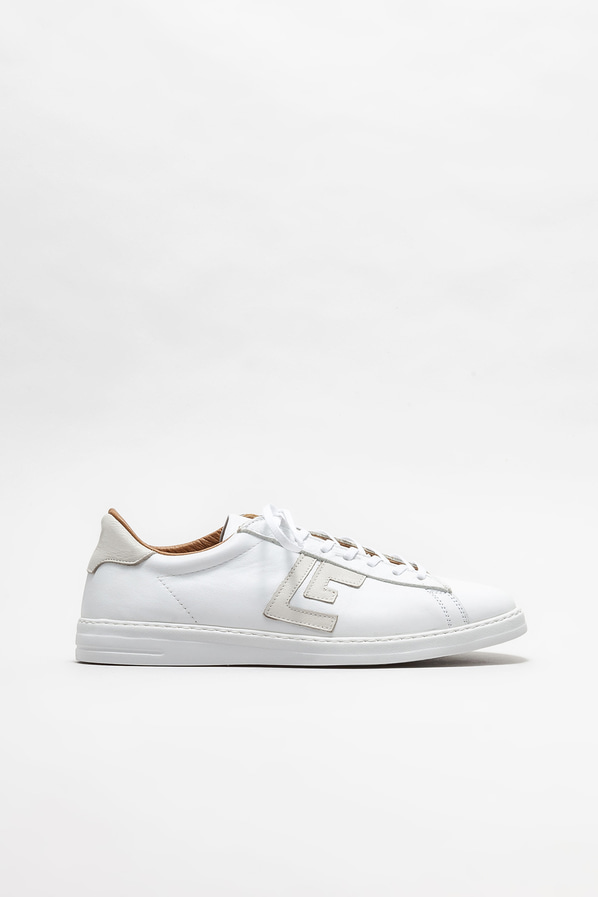 Beyaz deri erkek spor ayakkabı - Elle Shoes