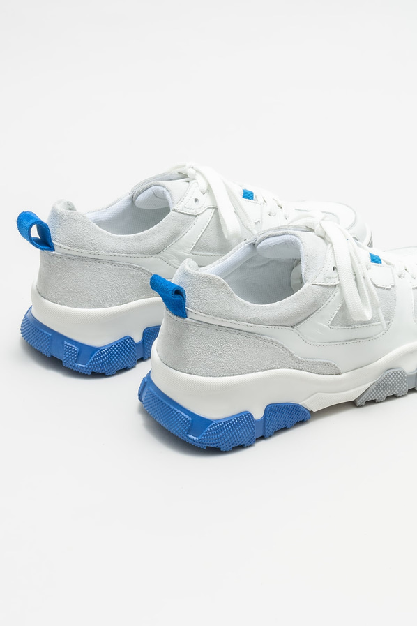 Beyaz deri erkek spor ayakkabı - Elle Shoes