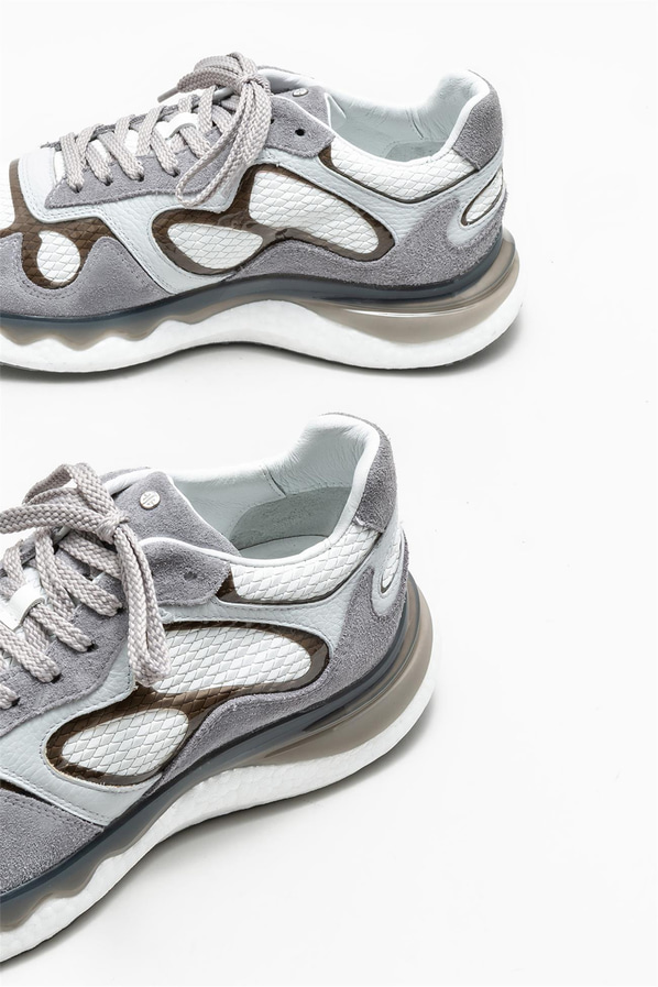 Beyaz deri erkek spor ayakkabı - Elle Shoes
