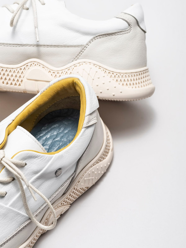 Beyaz deri erkek spor ayakkabı - Elle Shoes