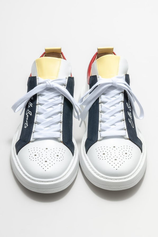 Beyaz deri erkek spor ayakkabı - Elle Shoes
