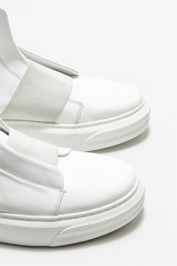 Beyaz deri erkek bot - Elle Shoes