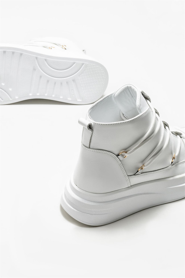 Beyaz deri erkek bot - Elle Shoes