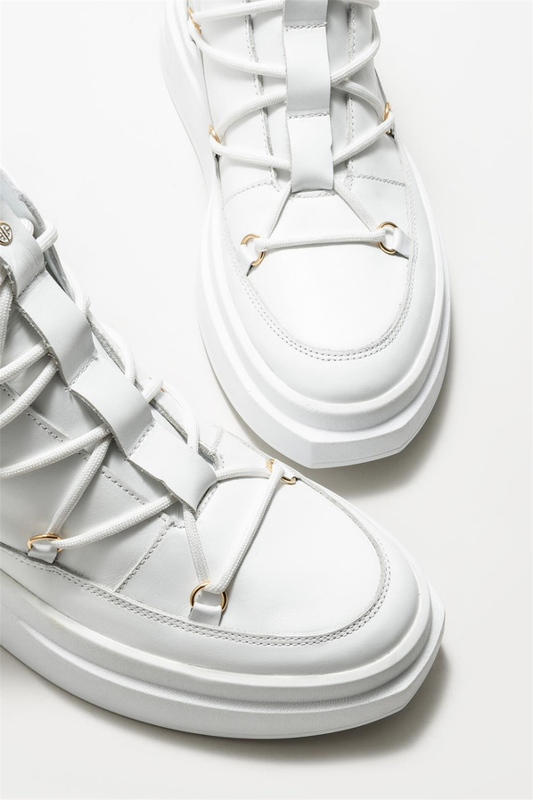 Beyaz deri erkek bot - Elle Shoes