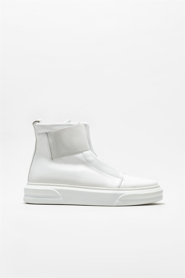 Beyaz deri erkek bot - Elle Shoes