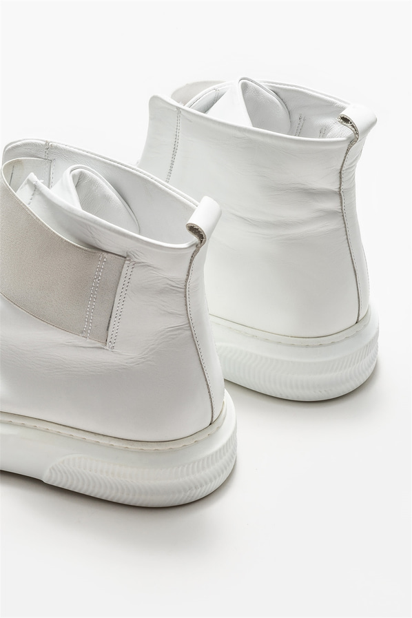 Beyaz deri erkek bot - Elle Shoes