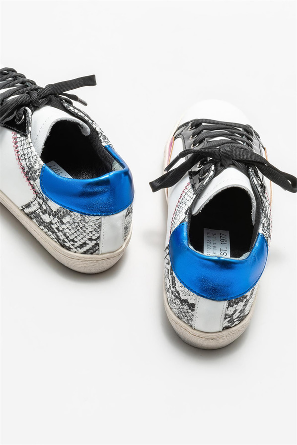 Beyaz deri kadın sneaker - Elle Shoes