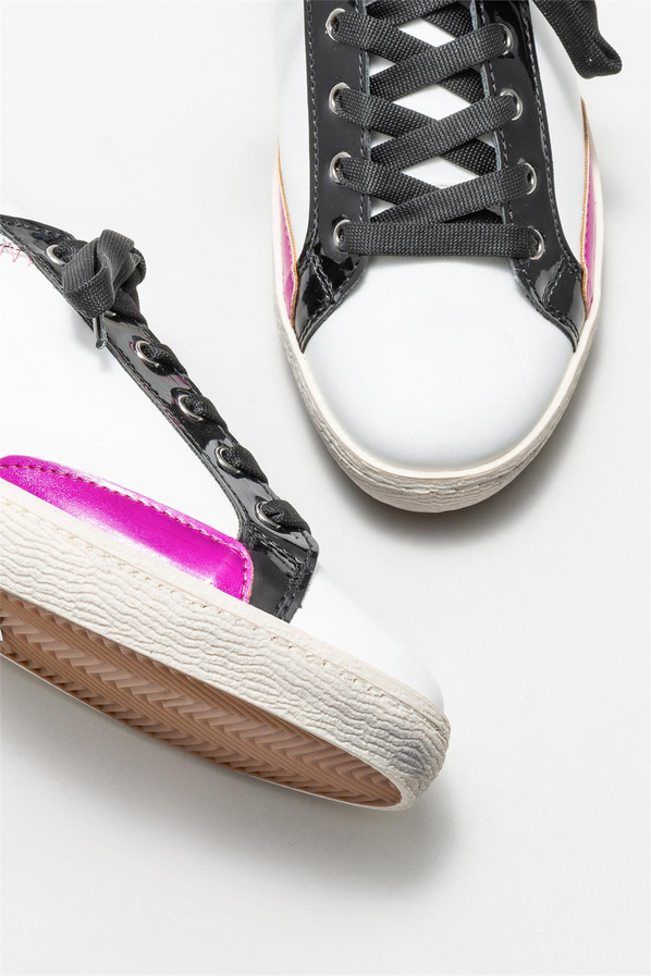 Beyaz deri kadın sneaker - Elle Shoes