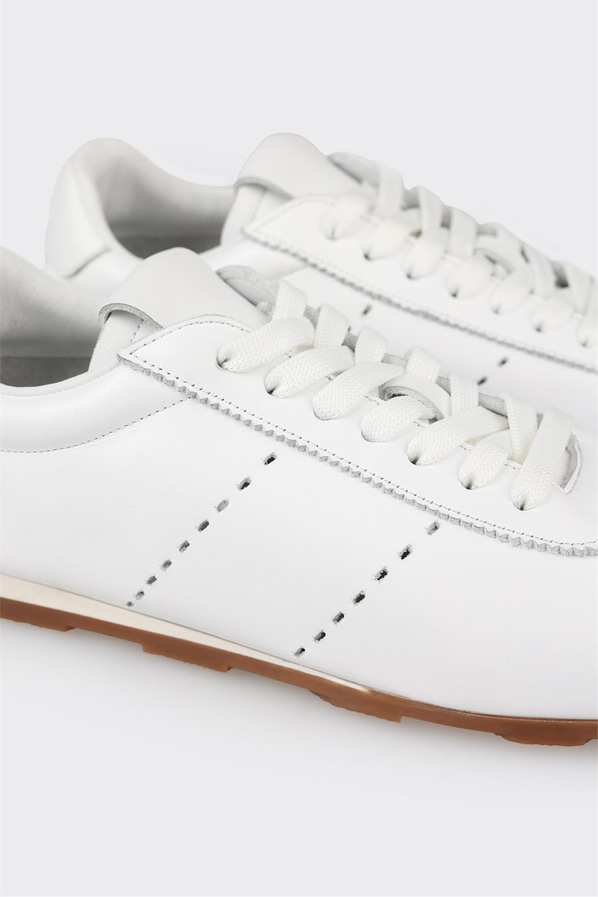 Beyaz deri kadın sneaker - Elle Shoes