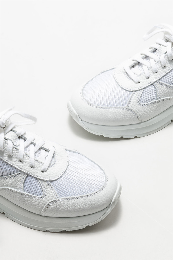 Beyaz deri kadın spor ayakkabı - Elle Shoes