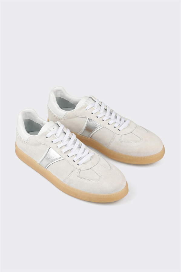 Beyaz deri kadın sneaker - Elle Shoes