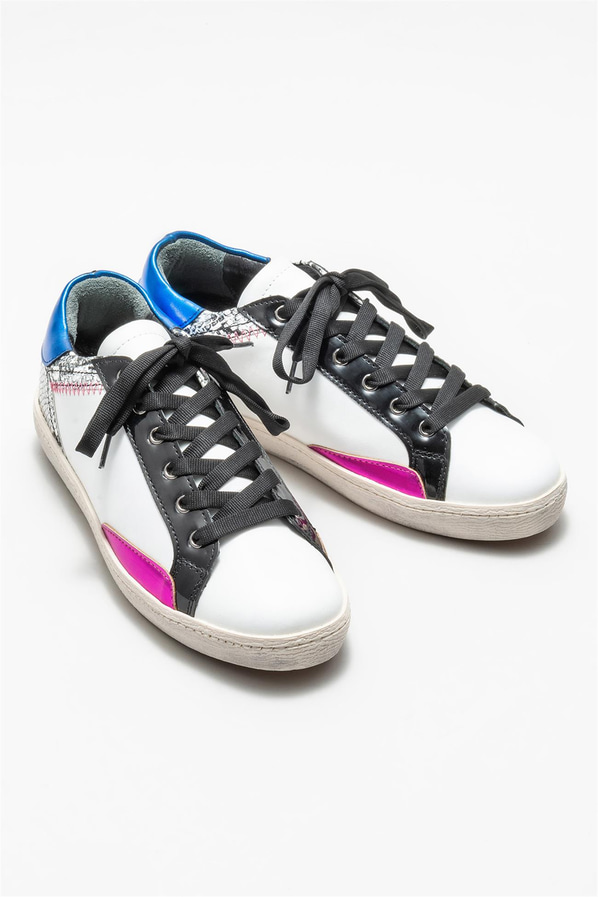 Beyaz deri kadın sneaker - Elle Shoes