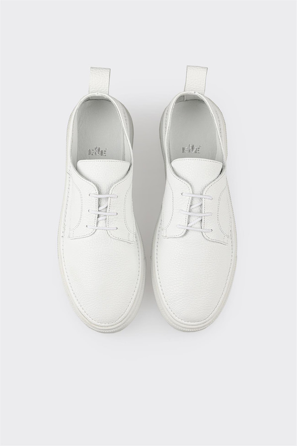 Beyaz deri kadın sneaker - Elle Shoes