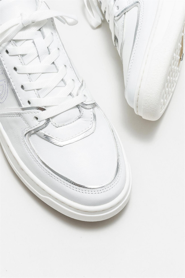 Beyaz deri kadın sneaker - Elle Shoes