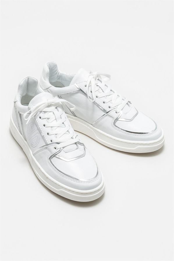 Beyaz deri kadın sneaker - Elle Shoes