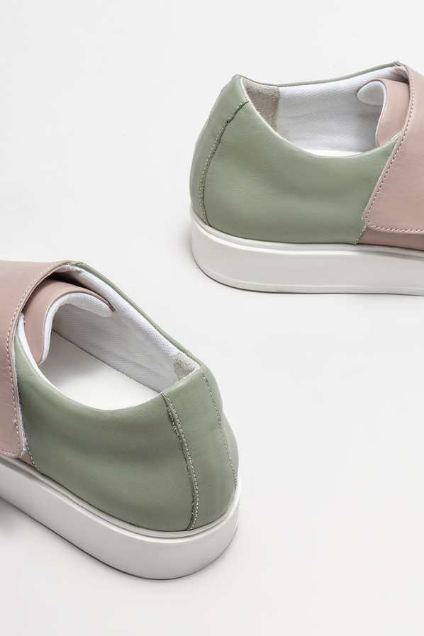 Beyaz deri kadın spor ayakkabı - Elle Shoes