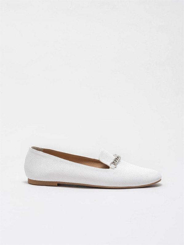 Beyaz kadın günlük ayakkabı, günlük kullanım için - Elle Shoes