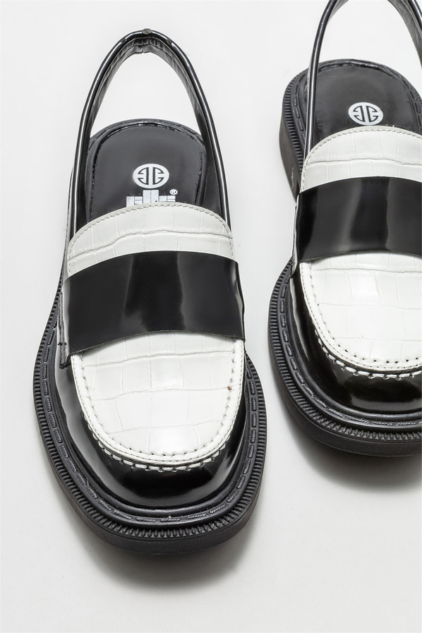 Beyaz düz kadın ayakkabı, günlük kullanım için - Elle Shoes
