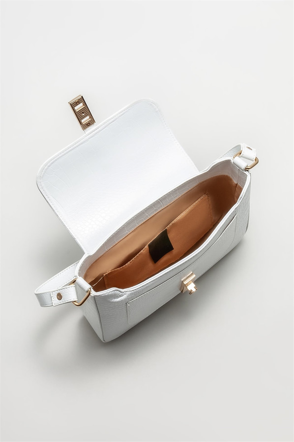 Beyaz kadın omuz çantası - Elle Shoes