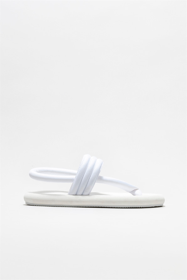 Beyaz kadın terlik - Elle Shoes
