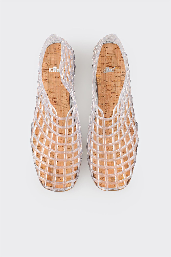 Beyaz düz kadın sandalet - Elle Shoes