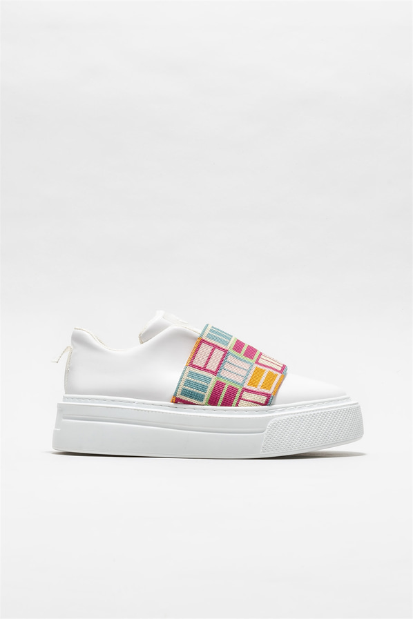 Beyaz kadın sneaker - Elle Shoes