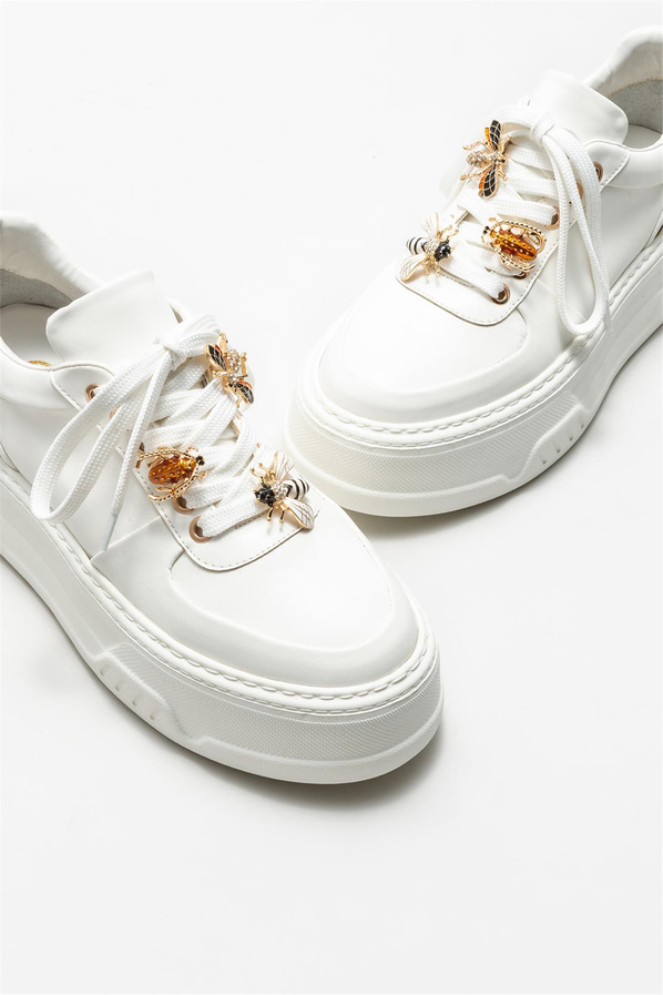 Beyaz kadın sneaker - Elle Shoes
