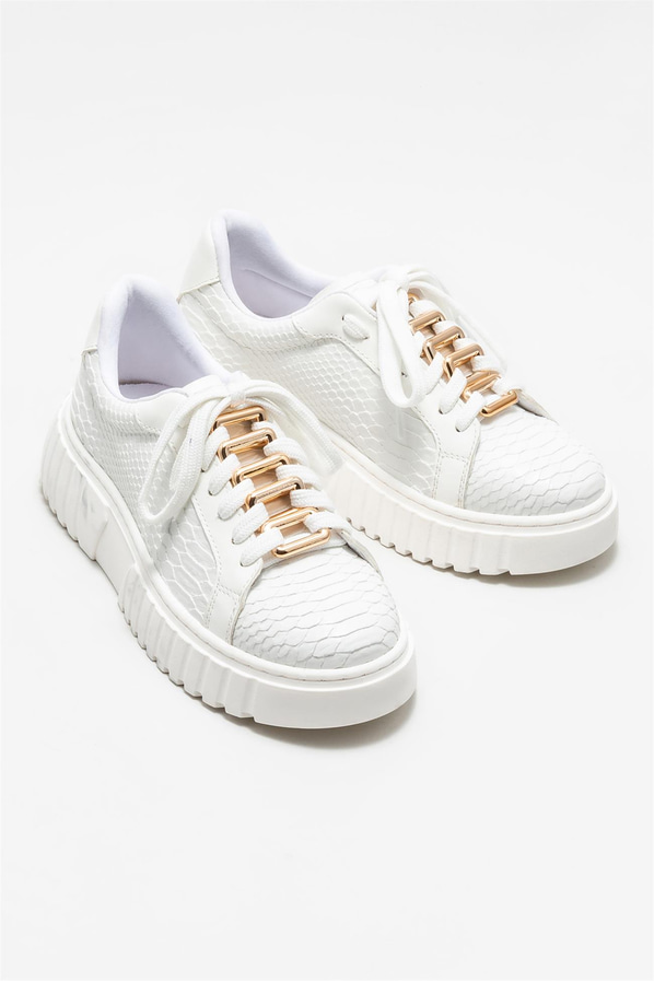 Beyaz kadın sneaker - Elle Shoes