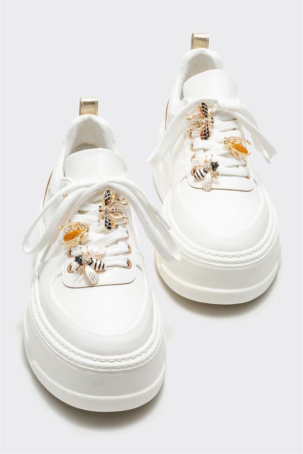 Beyaz kadın sneaker - Elle Shoes