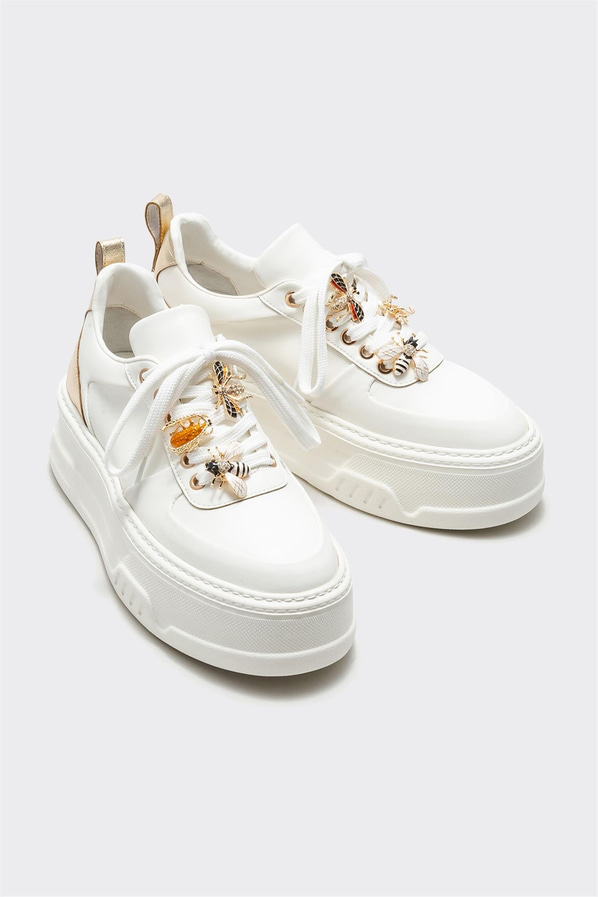 Beyaz kadın sneaker - Elle Shoes