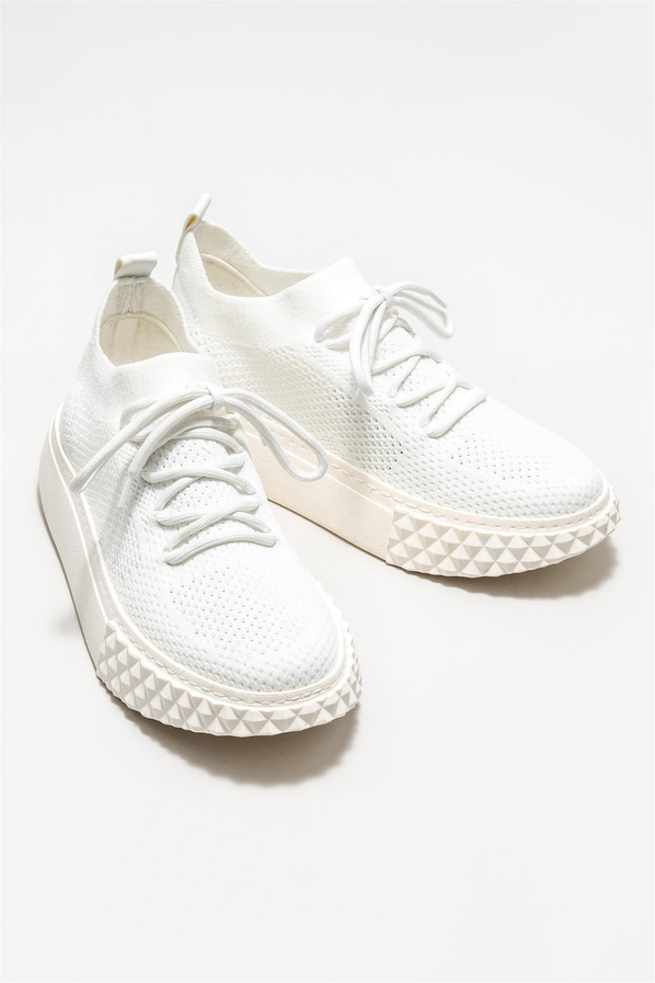Beyaz kadın sneaker - Elle Shoes
