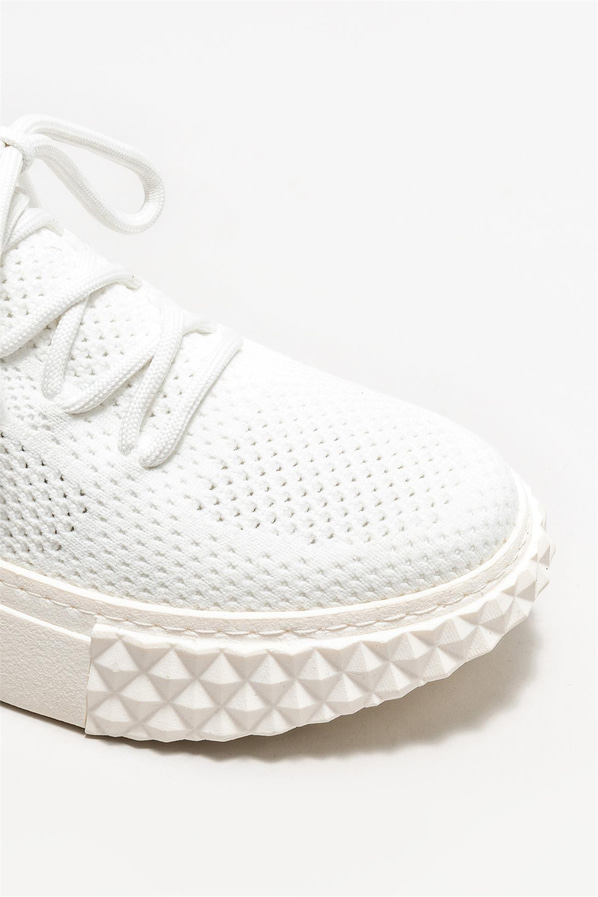 Beyaz kadın sneaker - Elle Shoes