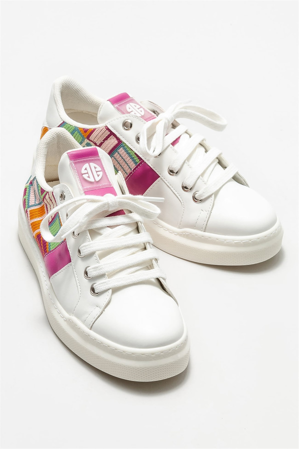 Beyaz kadın sneaker - Elle Shoes