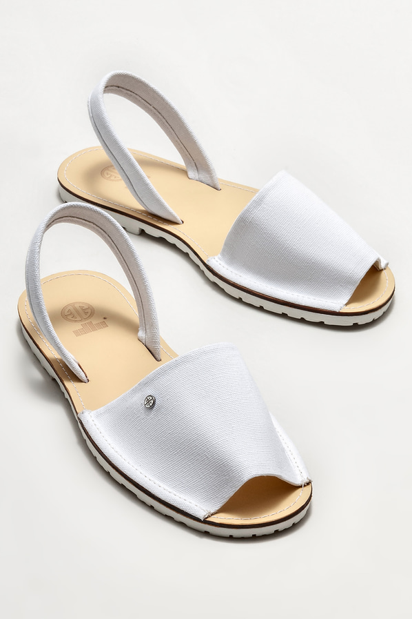 Beyaz kadın sandalet - Elle Shoes
