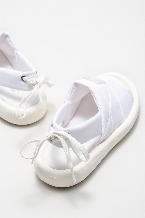 Beyaz kadın sandalet - Elle Shoes