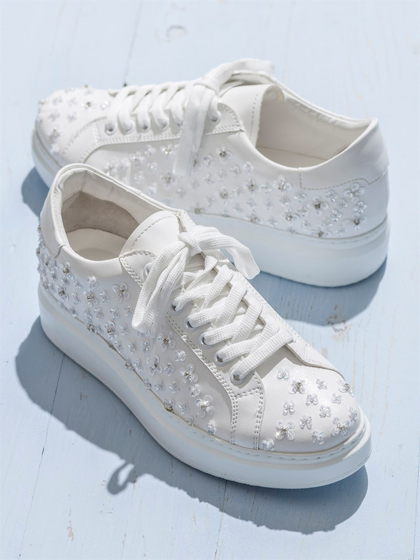 Beyaz kadın ayakkabı - Elle Shoes