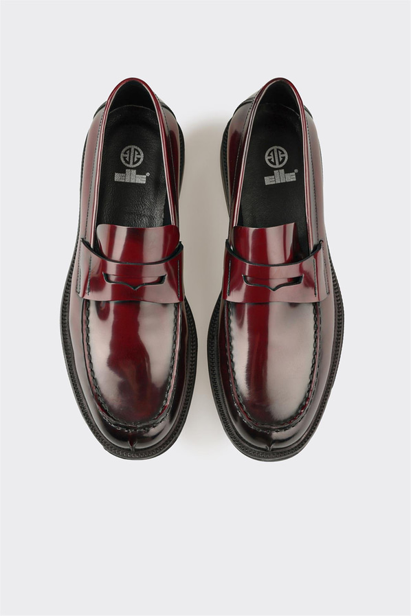 Bordo Deri Erkek Günlük Ayakkabı